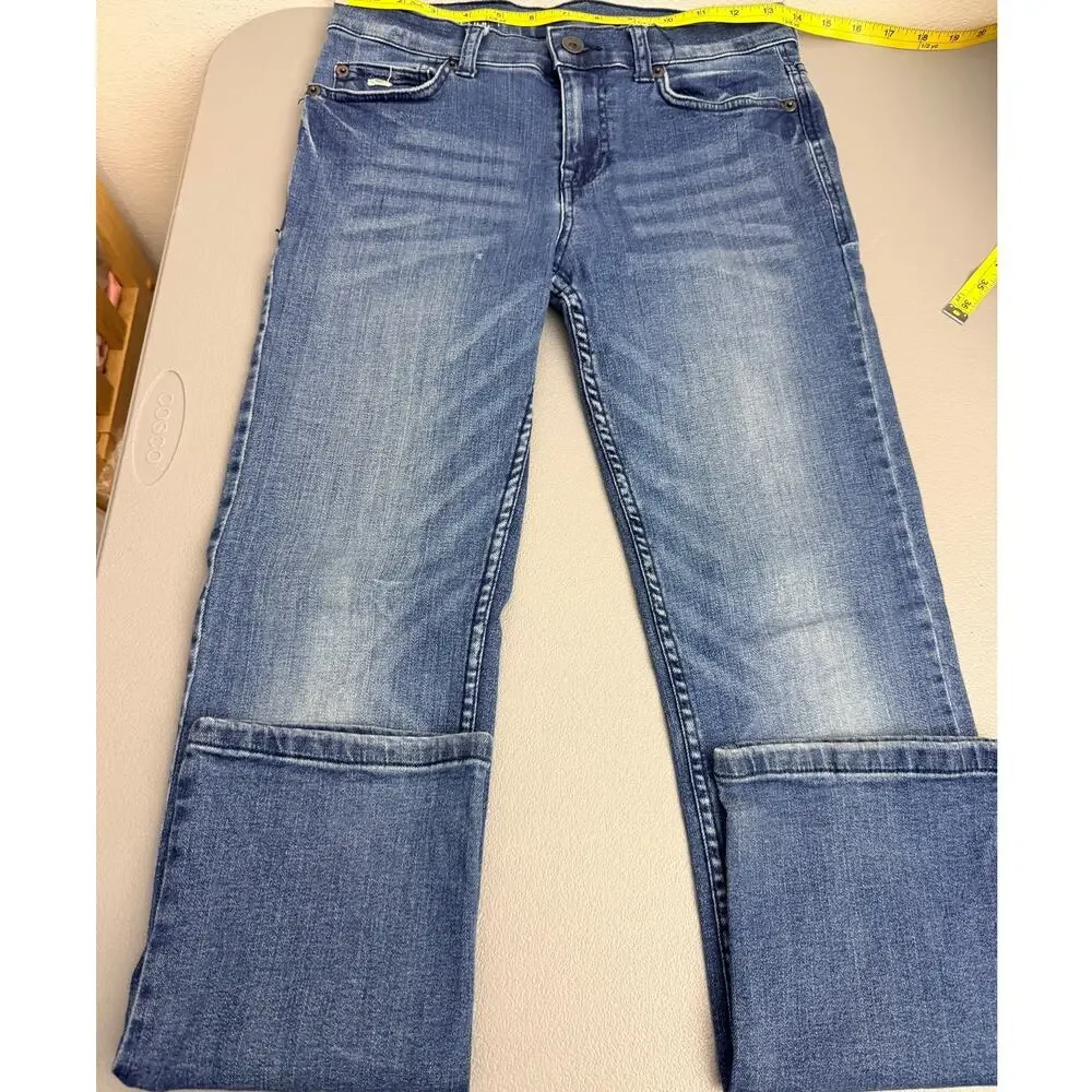 Buffalo David Bitton Jeans Women 12 Mid Rise Straight Medium Wash Stretch Denim